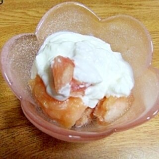 シャリシャリ☆冷凍桃＆ヨーグルト